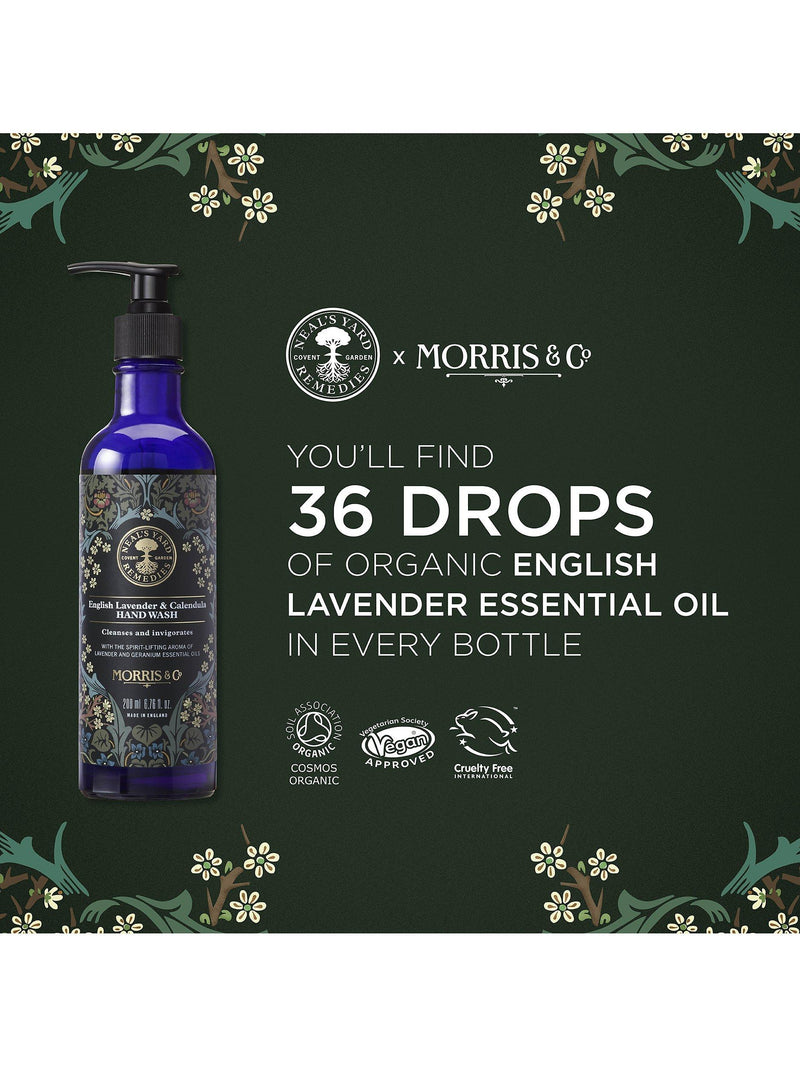 Morris & Co. English Lavender Calendula hand wash 200ml, imported from the UK