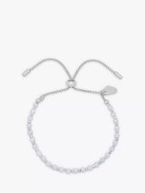 John Lewis Estella Bartlett Amelia Blue Lace Agate Beaded Bracelet, Silver- Buy online at McGrocer