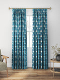 Morris & Co. Pimpernel midnight opal curtains roman blind UK version