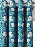 Morris & Co. Pimpernel midnight opal curtains roman blind UK version