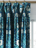 Morris & Co. Pimpernel midnight opal curtains roman blind UK version