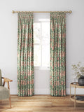 Morris & Co. Honeysuckle printed cotton curtain cream wine (British brand)