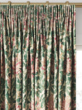 Morris & Co. Honeysuckle printed cotton curtain cream wine (British brand)