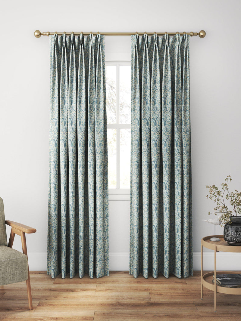 Morris & Co. Sweet Briar curtain in mineral linen, UK version