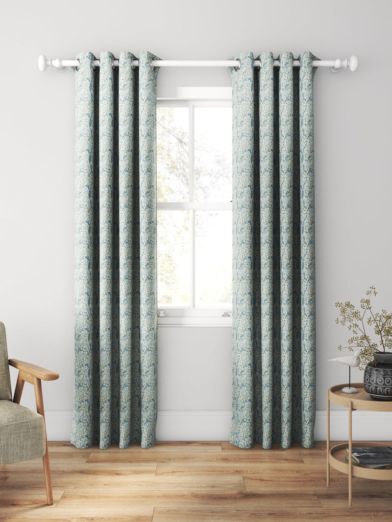 Morris & Co. Sweet Briar curtain in mineral linen, UK version