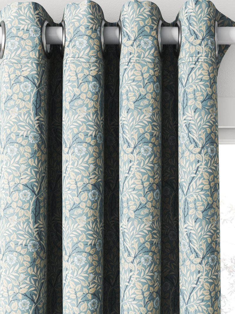 Morris & Co. Sweet Briar curtain in mineral linen, UK version