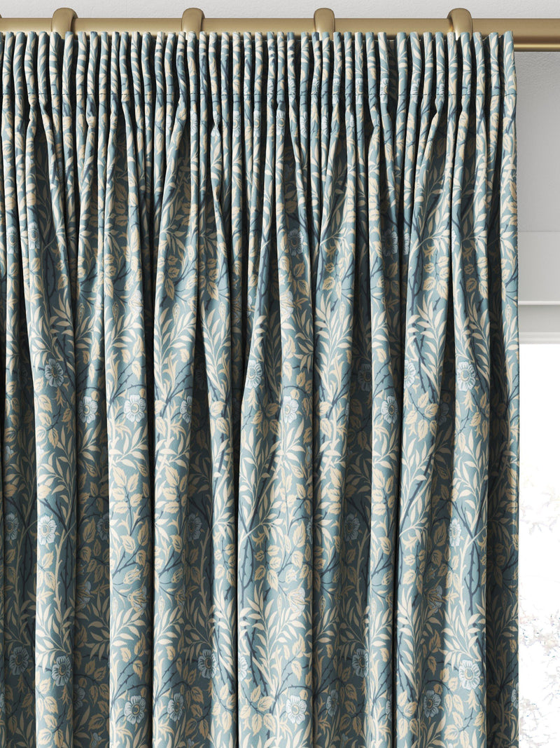 Morris & Co. Sweet Briar curtain in mineral linen, UK version