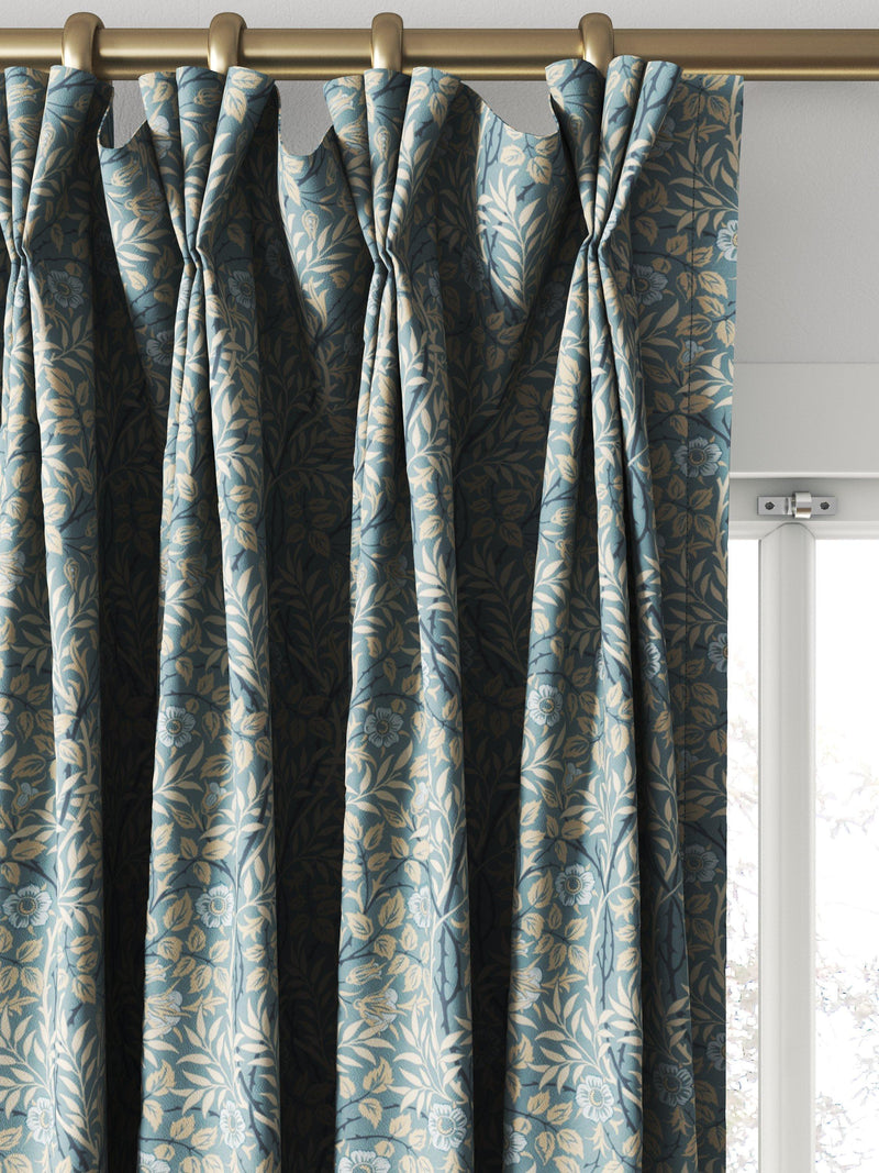 Morris & Co. Sweet Briar curtain in mineral linen, UK version