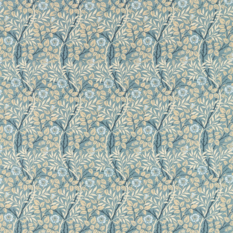 Morris & Co. Sweet Briar curtain in mineral linen, UK version