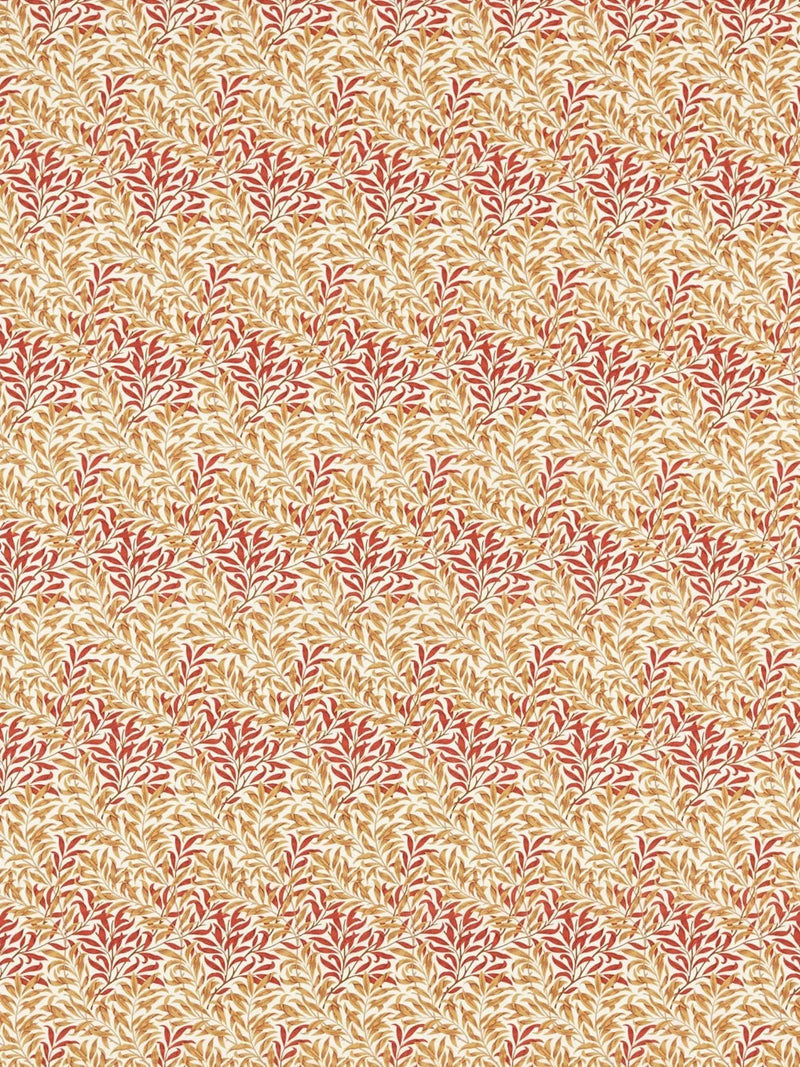 Morris & Co. Willow Bough woven curtains roman blind in russet - British product