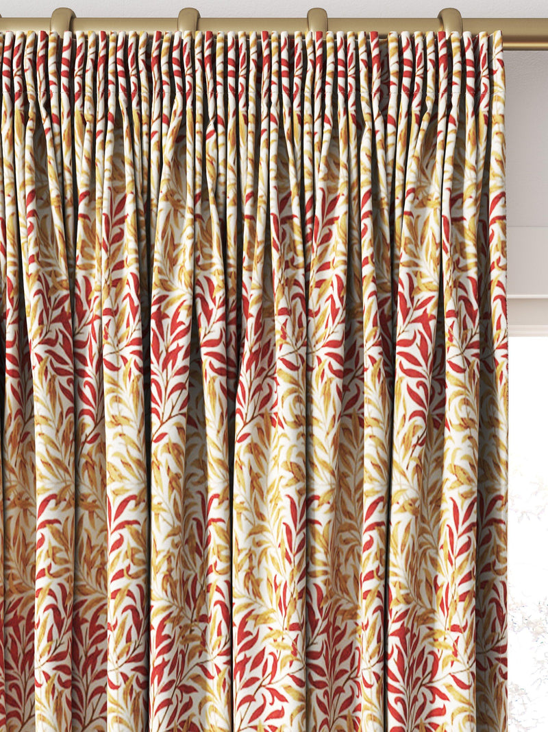 Morris & Co. Willow Bough woven curtains roman blind in russet - British product