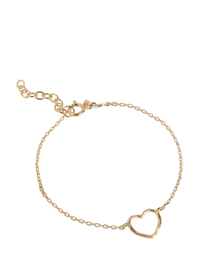 John Lewis ENAMEL Copenhagen Organic Heart Bracelet, Yellow Gold, 18ct Gold Plated Sterling Silver- Buy online at McGrocer