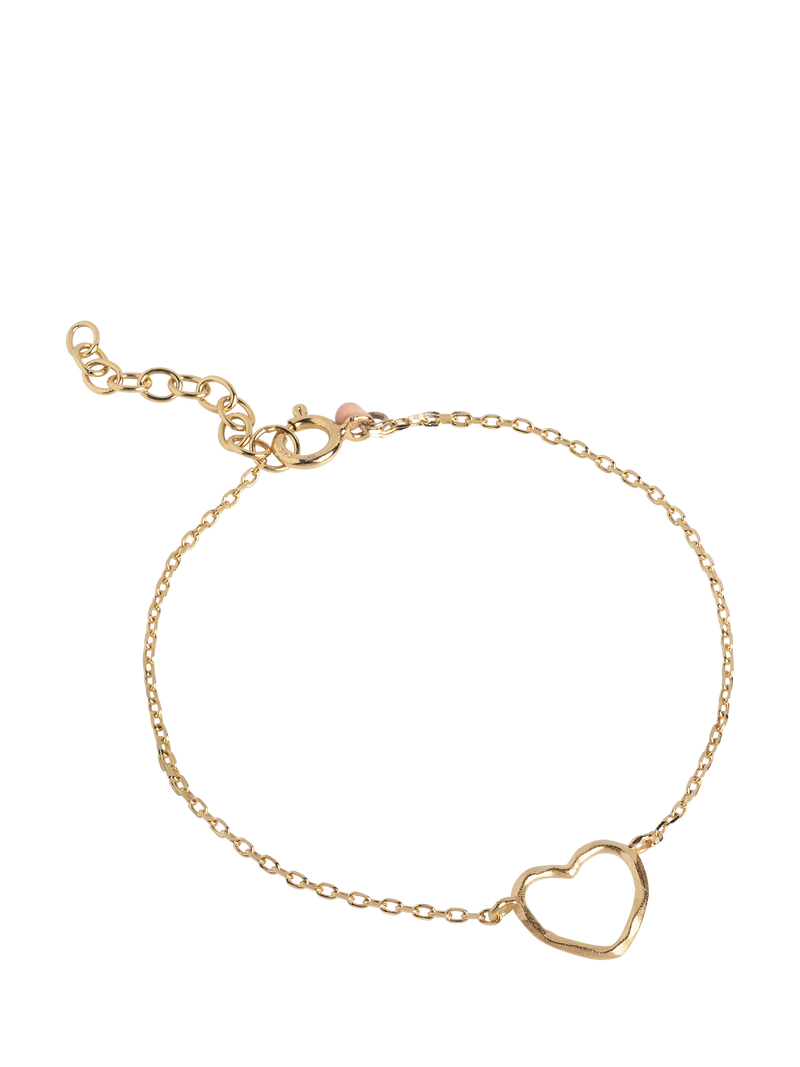 ENAMEL Copenhagen organic heart bracelet yellow gold - British product