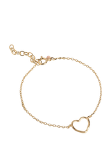 John Lewis ENAMEL Copenhagen Organic Heart Bracelet, Yellow Gold, 18ct Gold Plated Sterling Silver- Buy online at McGrocer