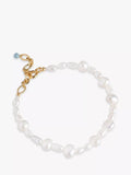 ENAMEL Copenhagen Pearlie freshwater pearl bracelet in yellow gold (British brand)