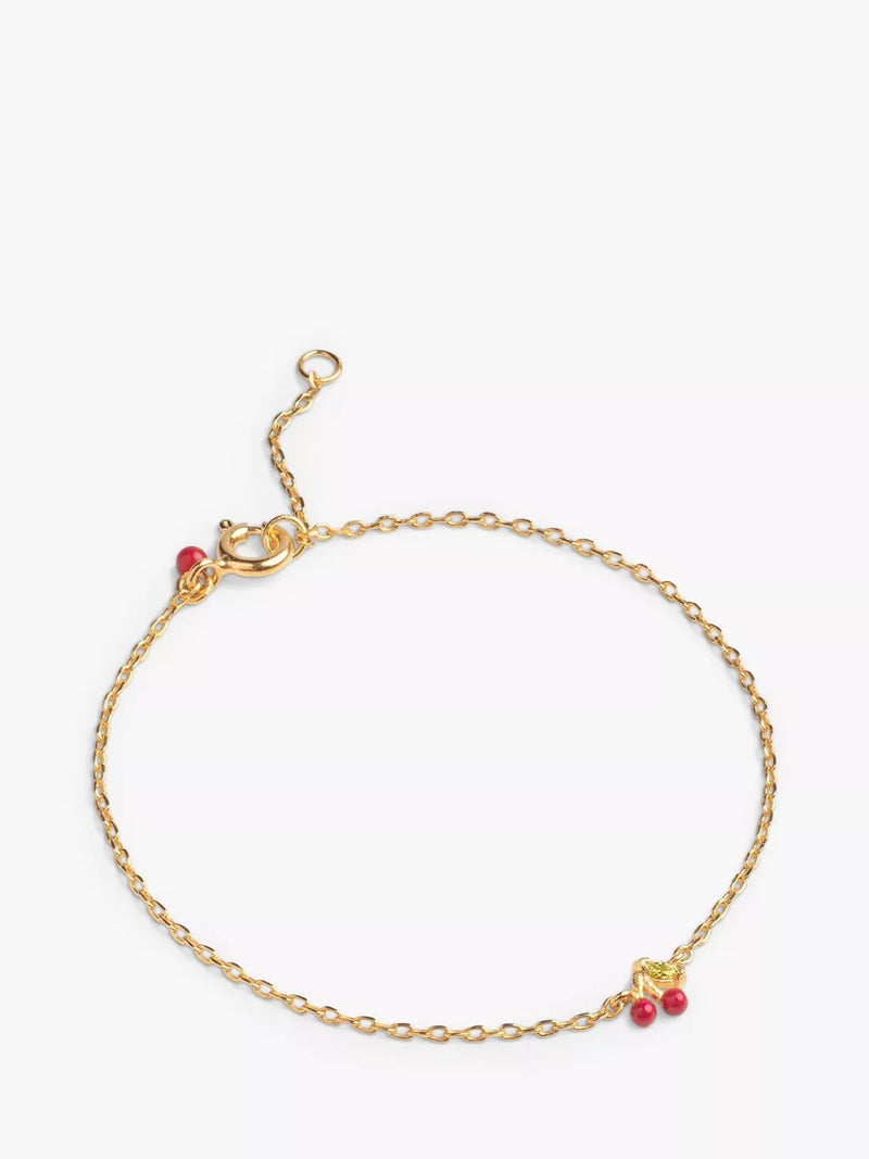 ENAMEL Copenhagen cherries bracelet yellow gold (British brand)