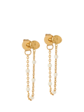ENAMEL Copenhagen Lola enamel chain earrings gold plated, imported from the UK