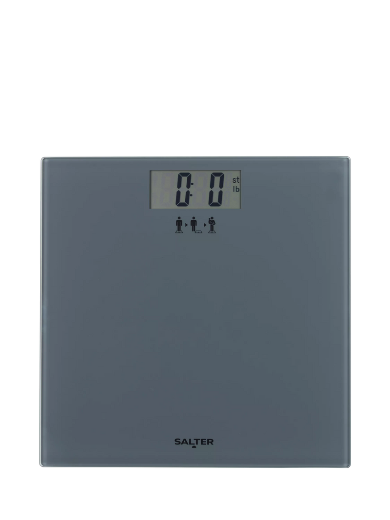 Salter digital bathroom scale with tempered glass platform, imported from the UK