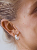 ENAMEL Ane Hoop Earrings gold plated sterling silver, imported from the UK