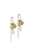 ENAMEL Copenhagen Kai Pearl drop earrings gold plated - British product