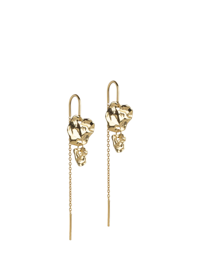 John Lewis ENAMEL Copenhagen Kim Chain Drop Earrings, Gold- Buy online at McGrocer