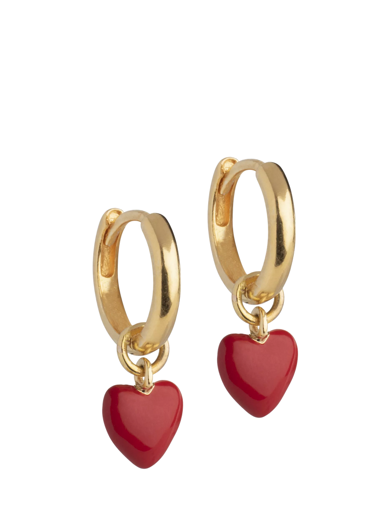 ENAMEL Copenhagen Amore hoop earrings gold plated sterling silver (British brand)