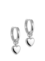John Lewis ENAMEL Copenhagen Amore Hoop Earrings Silver- Buy online at McGrocer