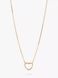 ENAMEL Copenhagen gold heart pendant necklace, imported from the UK