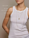 ENAMEL Copenhagen Kia gold plated charm necklace, UK version