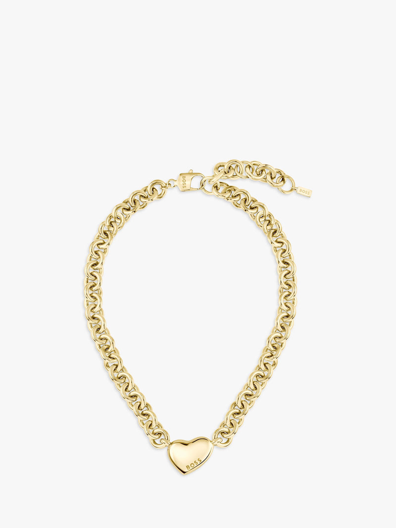 BOSS Honey Love heart pendant necklace gold, UK version