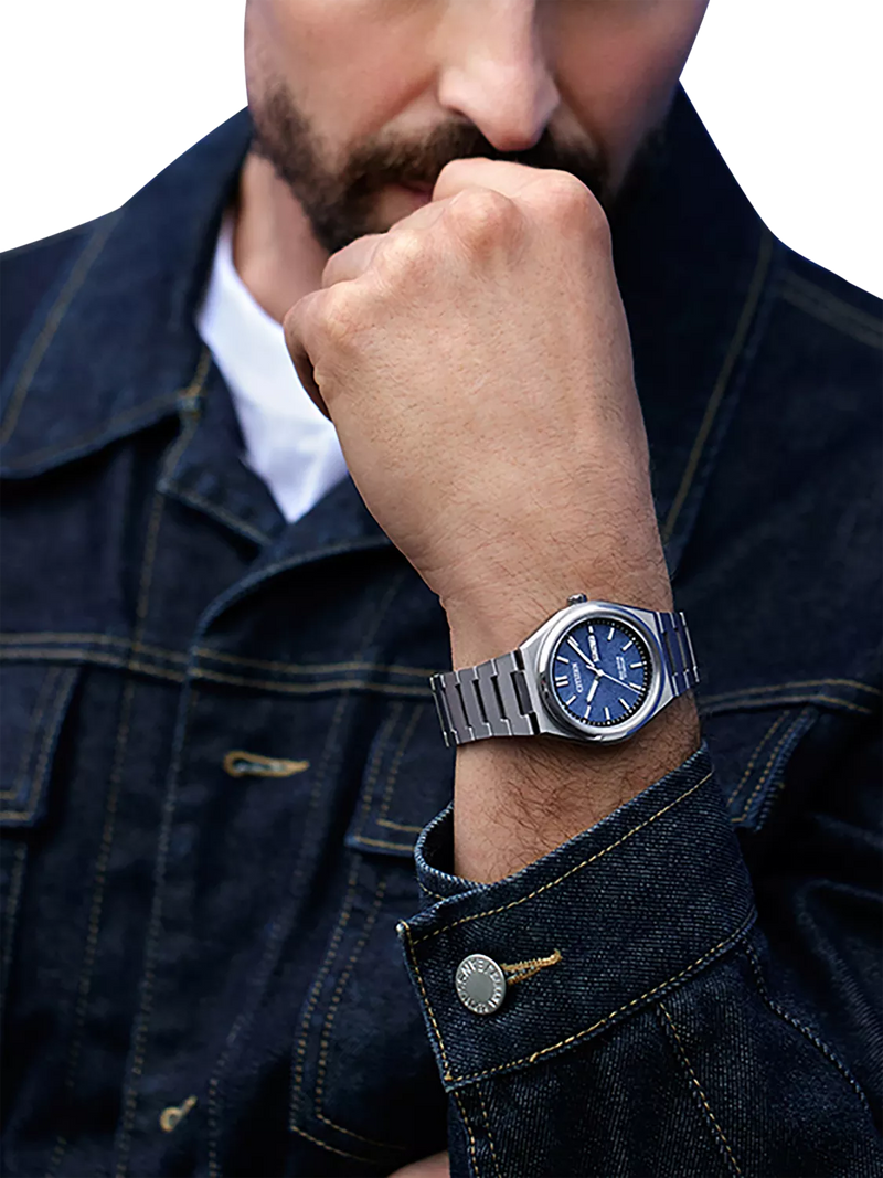 Citizen Zenshin watch blue dial silver bracelet, imported from the UK