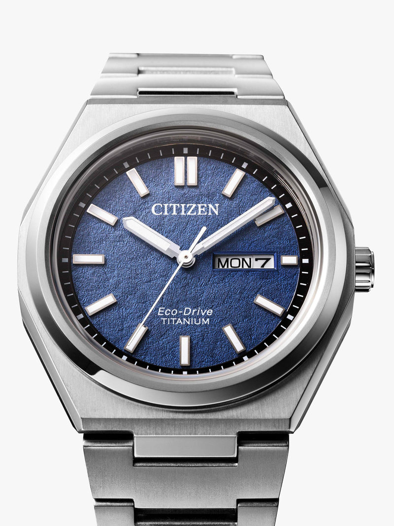 Citizen Zenshin watch blue dial silver bracelet, imported from the UK