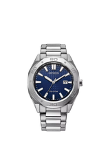 John Lewis Citizen Men's Sport Octagonal Eco-Drive Date Bracelet Strap Watch- Buy online at McGrocer