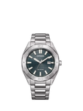 Citizen Men's Sport Octagonal Eco-Drive Date Bracelet Strap Watch