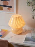 John Lewis glass mushroom table lamp, British brand