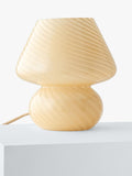 John Lewis glass mushroom table lamp, British brand