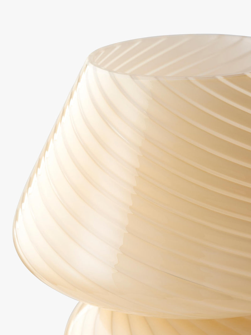 John Lewis glass mushroom table lamp, British brand
