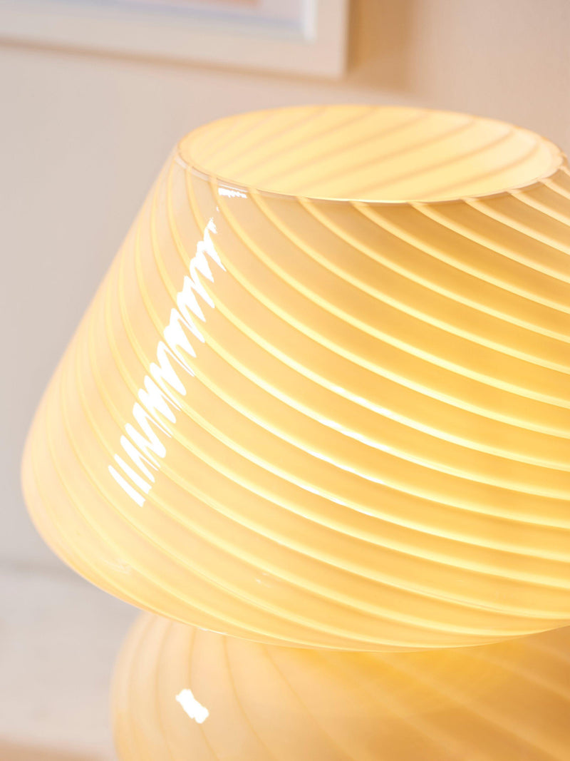 John Lewis glass mushroom table lamp, British brand
