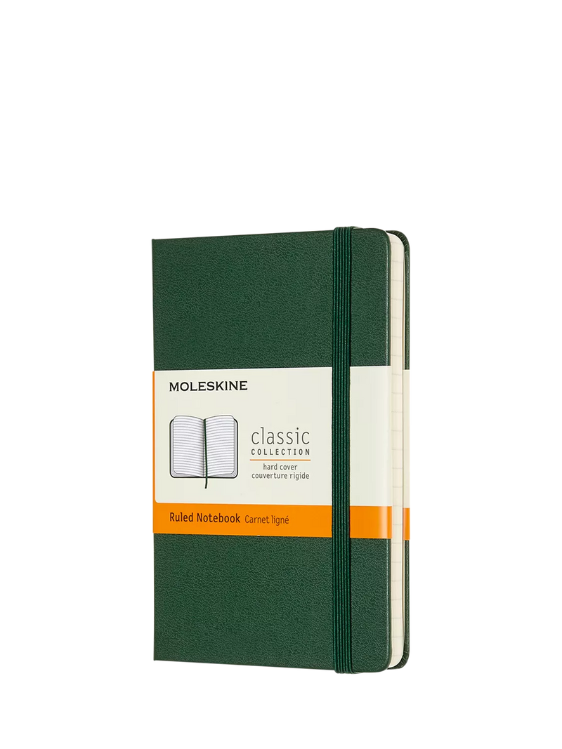 Moleskine pocket hardback notebook green - British product