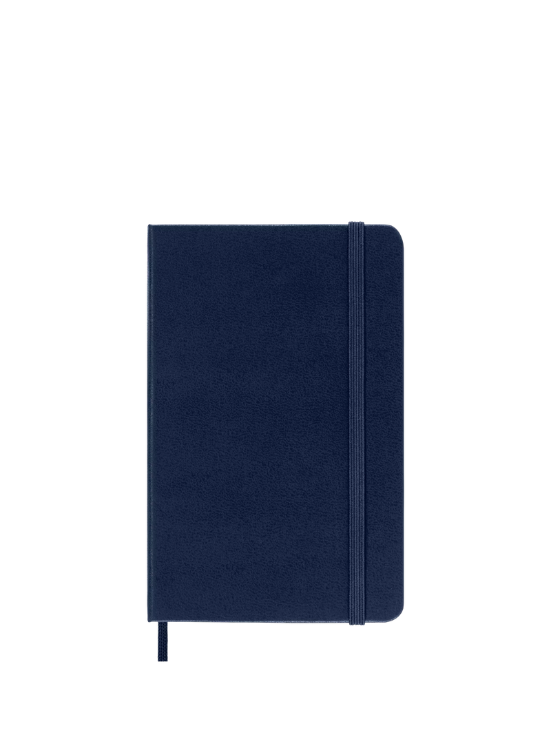 Moleskine hard cover notebook in blue, pocket size - British product
