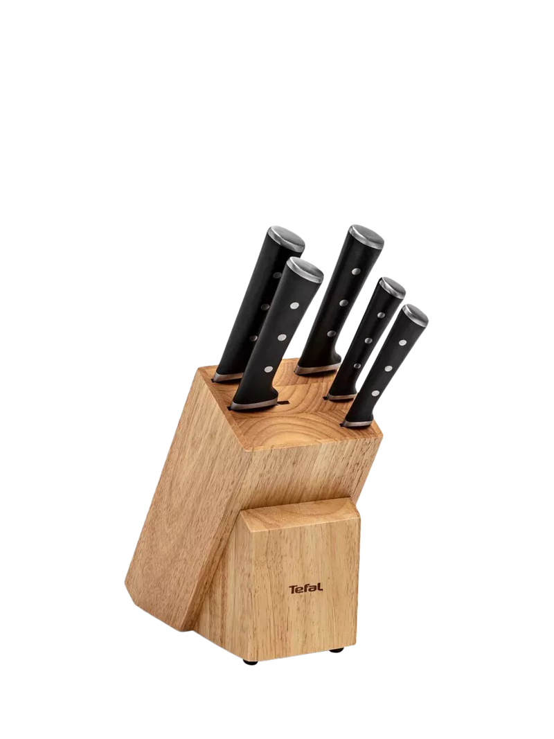 Tefal Ice Force knife block set 5 piece - British product