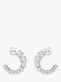 Swarovski Matrix hoop earrings with silver tone, imported from the UK