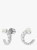 Swarovski Matrix hoop earrings with silver tone, imported from the UK