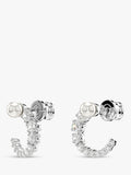 Swarovski Matrix hoop earrings with silver tone, imported from the UK