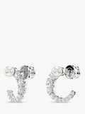Swarovski Matrix hoop earrings with silver tone, imported from the UK