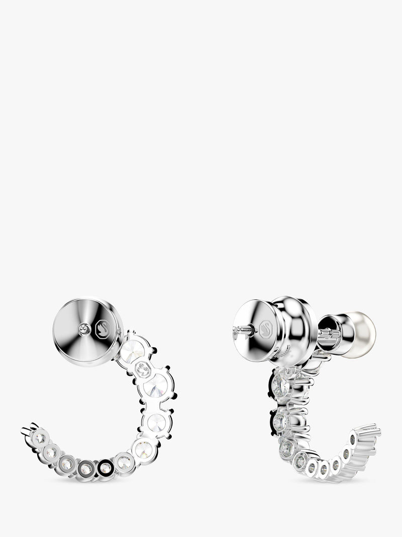 Swarovski Matrix hoop earrings with silver tone, imported from the UK