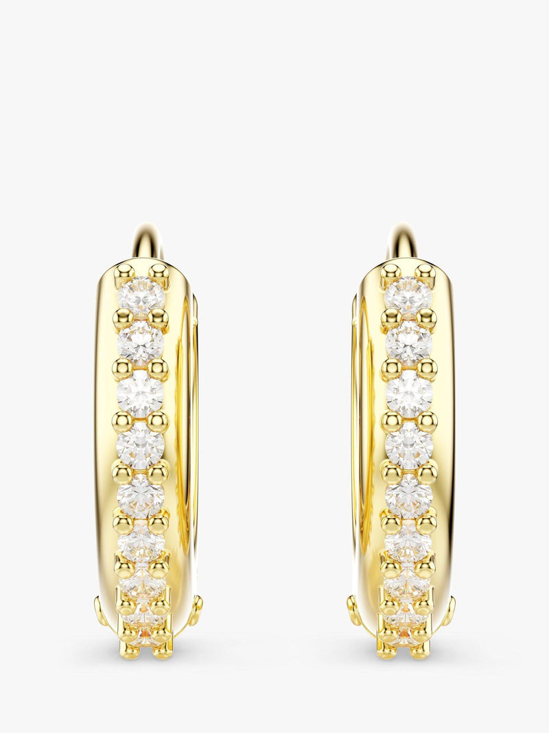 Swarovski mini hoop earrings gold (British brand)