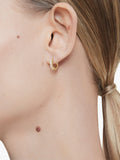 Swarovski mini hoop earrings gold (British brand)