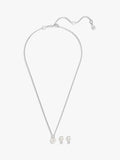 Swarovski Matrix earrings and pendant necklace set white - British product