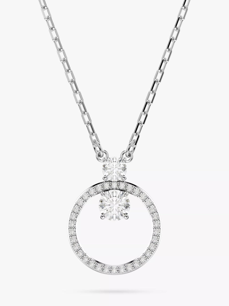 Swarovski silver crystal pendant necklace with Zirconia, imported from the UK